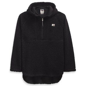 The North Face Ridge Fleece Tunic Hooded Pullover Sweater Jacket Black XL NWOT